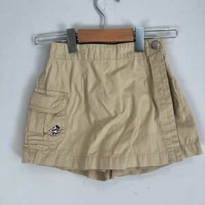 Walt Disney Donaldson Company Mickey Mouse Khaki Beige Skort Safari 4T Girls Vtg